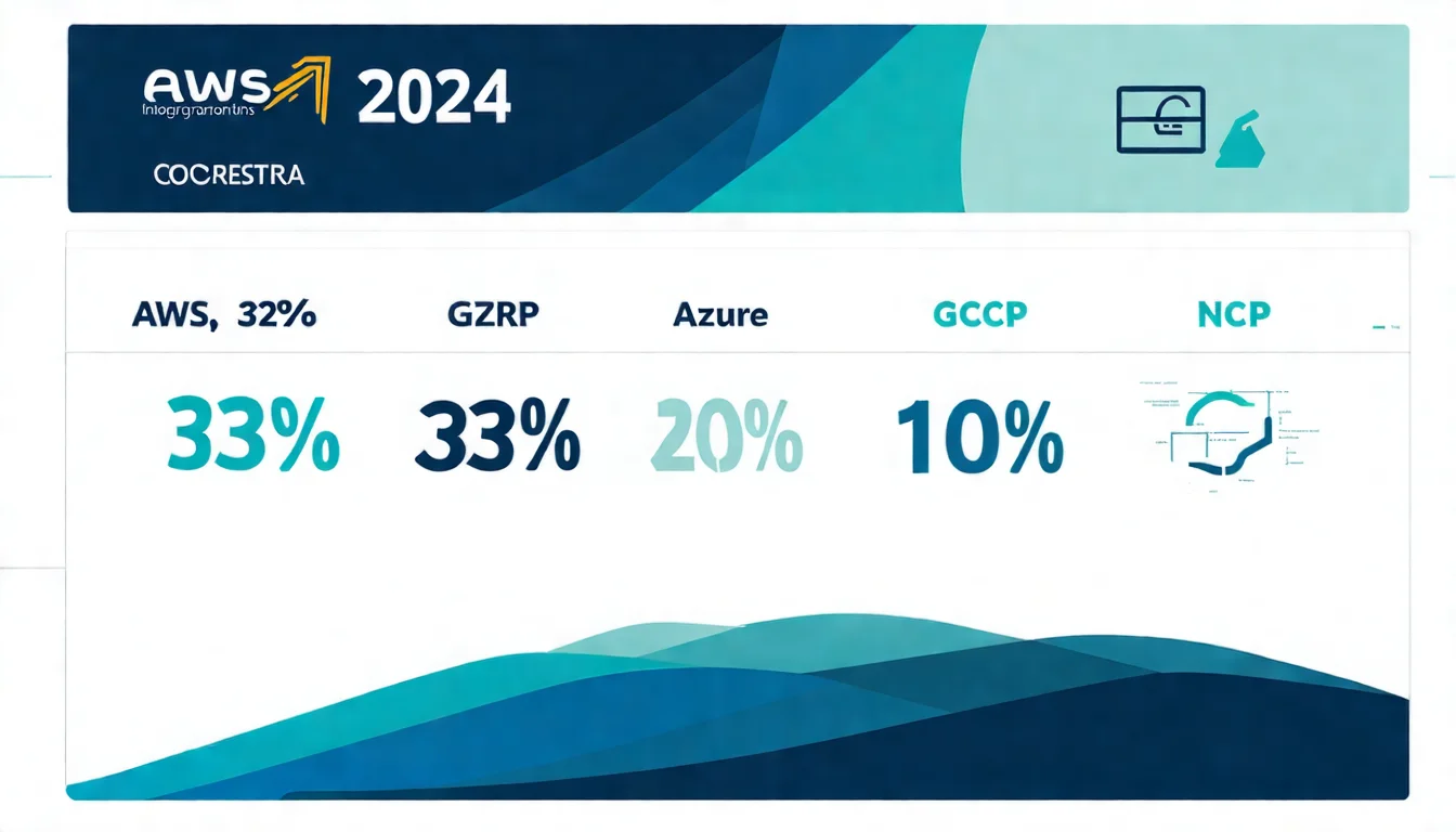 插圖 1:三大雲端平台市佔率圓餅圖